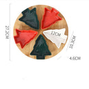 Tableware Christmas Tree Shape Ceramic Dish Dessert Fruit Plate Snack Plate