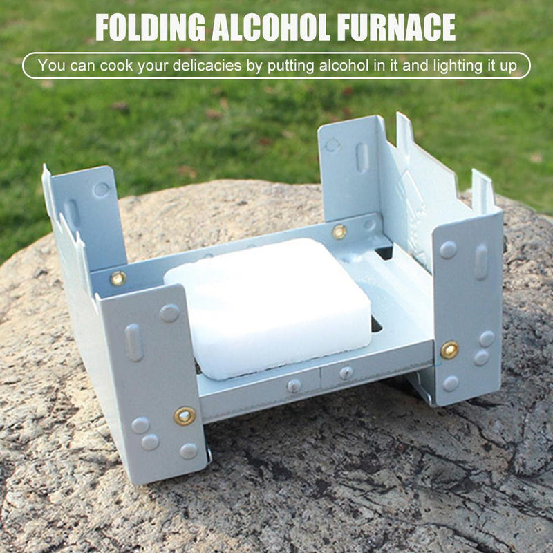 Outdoor Mini Folding Portable Oven Picnic Camping Solid Fuel Alcohol Stove Newly