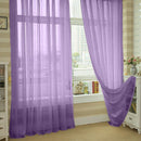 2pcs Solid Color Window Curtain Flower Pattern Valance Dark Purple