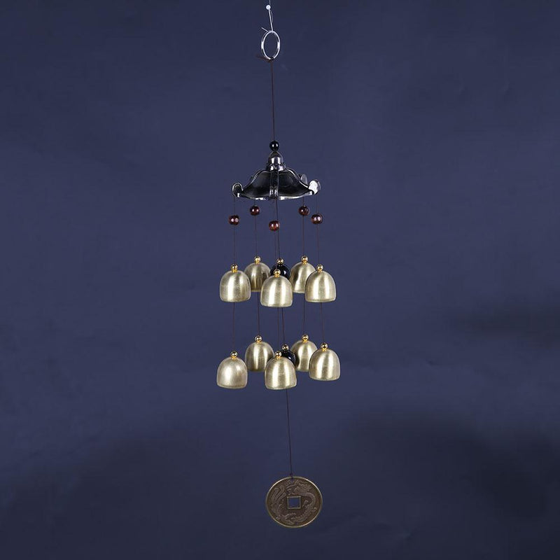 Metal 10 Bells Copper Wind Chime Garden Yard Hanging Decor Gift