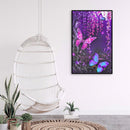 DIY 5D Butterfly Diamond Drawing Full Round Rhinestone Painting Kit Room Decor
