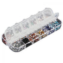 2mm Assorted Manicure Glitter DIY UV Gel Acrylic Tips Nail Art Rhinestone