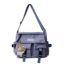 Casual Female Handbags Pendant Decor Messenger Handbags Nylon Handbag for Travel
