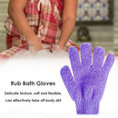 Five Fingers Bath Gloves Shower Towel Scrub Body Child Home Supply (Purple)