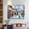 Oil Paint By Numbers Winter Street Frameless Picture Craft Kit for Living Room