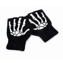 Knitting Gloves Women Men Half Finger Skeleton Cycling Mittens Hand Warmer Newly