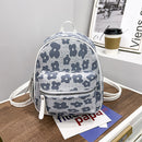 Retro Fashion Flower Backpacks Nylon Female Girl Small School Bookbags Rucksack
