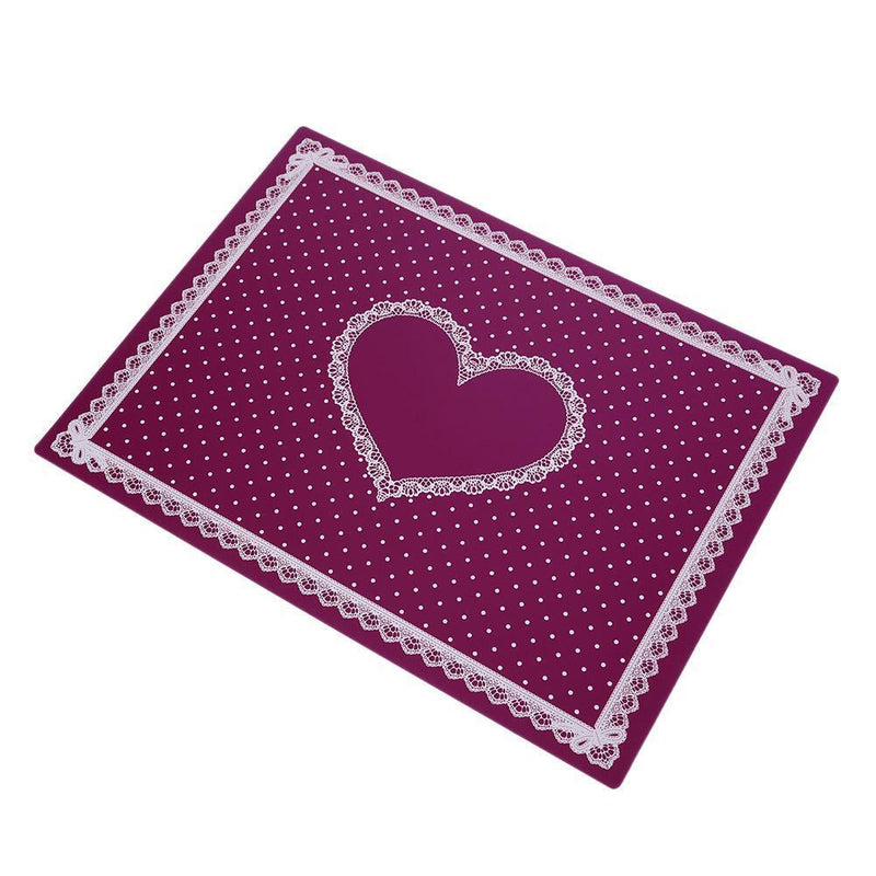 Heart Folding Washable Silicone Lace Dot Nail Art Hand Pad Manicure Mat(C) Newly