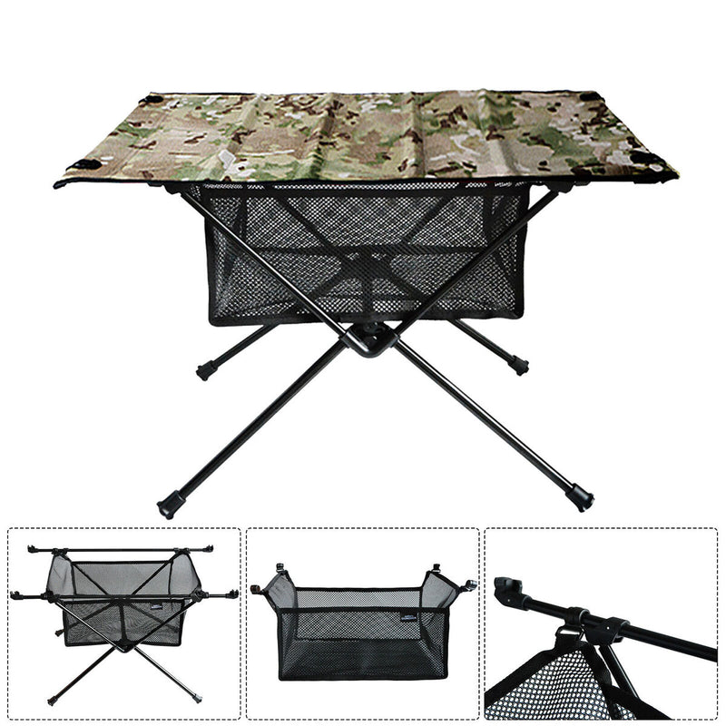 Outdoor Folding Table with Net Pocket Portable Lightweight Foldable Desk