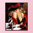 3 Strands DIY Full Embroidery Elegant Lady Stamped Cross Stitch Art Home Decor