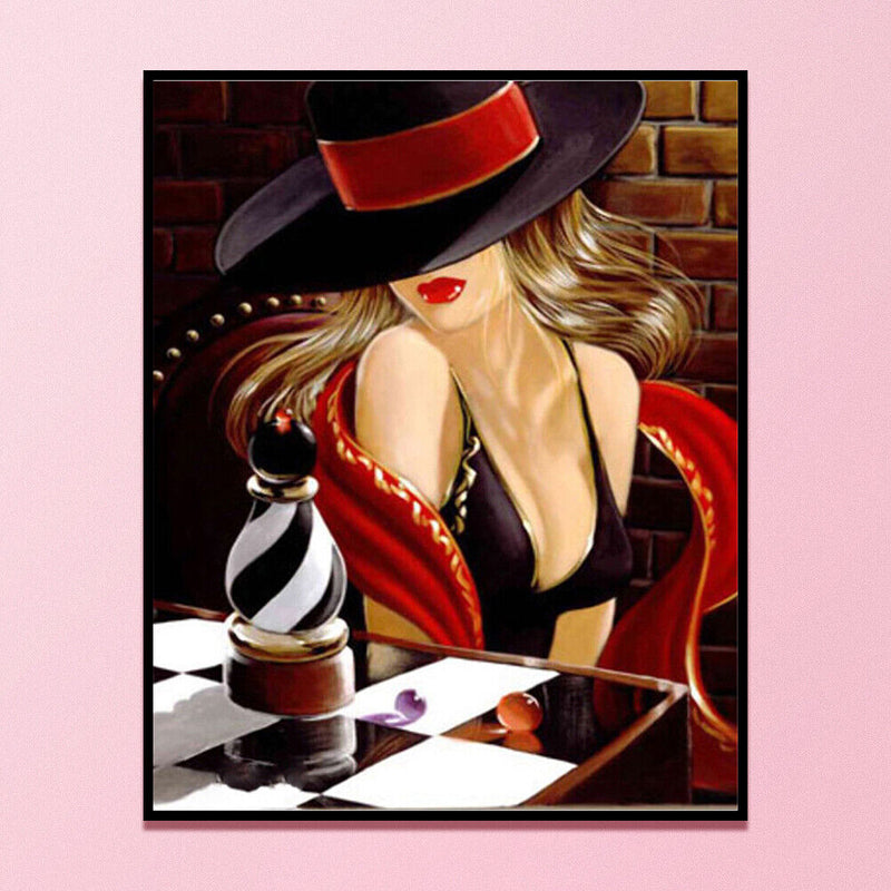 3 Strands DIY Full Embroidery Elegant Lady Stamped Cross Stitch Art Home Decor