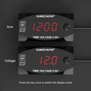 Digital LED Display Meters Voltmeter Car Motorcycle Time Clock (Red Light)