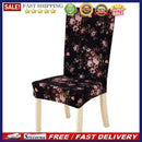 Removable Conjoined Stretchy Floral Home Stool Chair Seat Cover (5