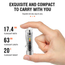 XPG2 LED Mini Flashlight Keychain UV 395nm 400lm Pocket Light (Clear White)