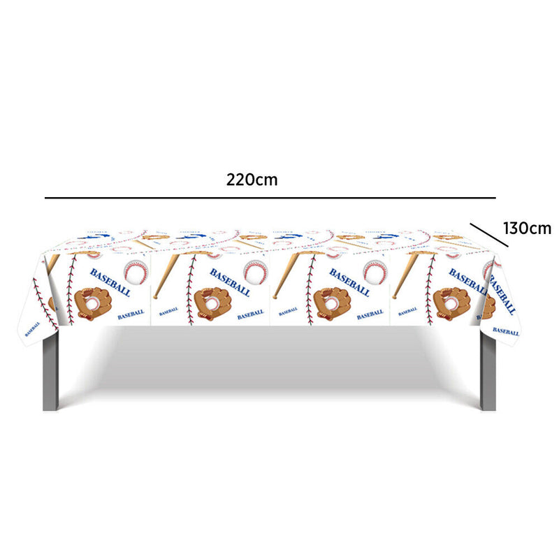 2pcs Baseball Tablecloth Prints Dining Desk Table Cover Beach Picnic Blankets