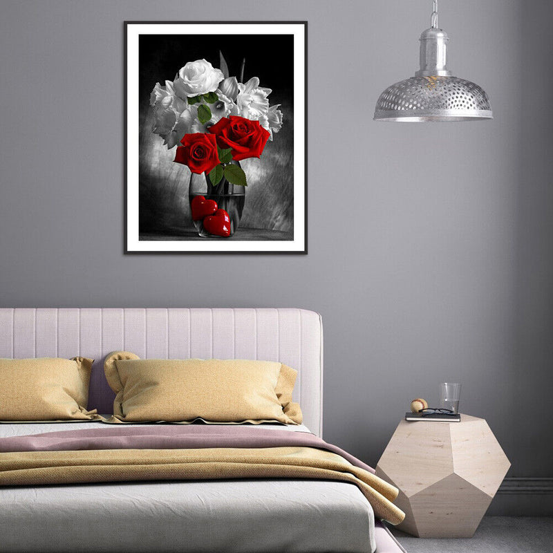 DIY Diamond Painting Valentines Love Rose Full Round Drill Picture (B2795) Newly