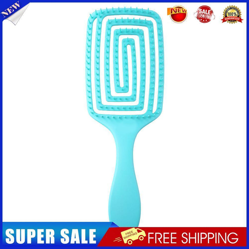 Hollow Hair Brush Scalp Massage Comb Hairdressing Styling Hairbrush (Green)