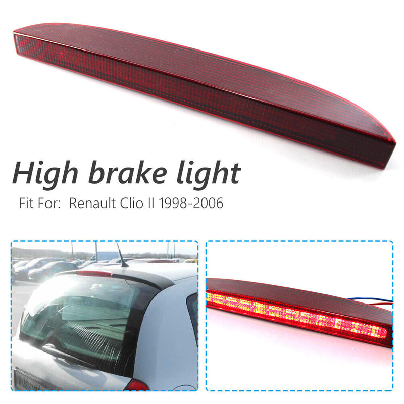Red Third 3rd Brake Light Smoked Lens for Renault Clio II 98-06 7700410753 Newly