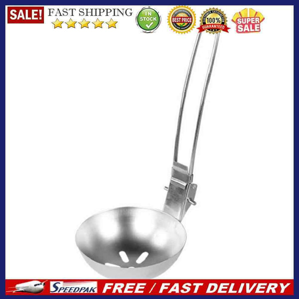 Outdoor Camping Cooking Spoon Tableware Utensils Stainless Steel Slotted Spoon