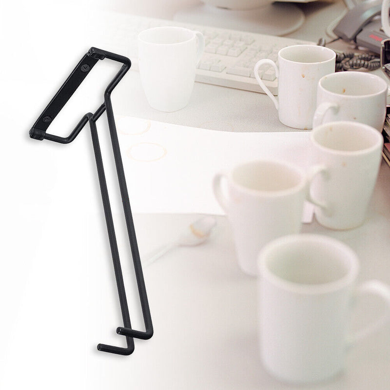 Iron Wine Rack Glass Holder Hanging Bar Shelf Organizer Home Bar Kitchen To