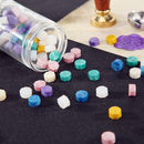 100pcs Octagon Fire Painting Pill Wax Sealing Granule Stamping Hand Account Card