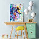 5D DIY Diamond Painting Embroidery Full Round Drill Colorful Horse Mosaic Kits