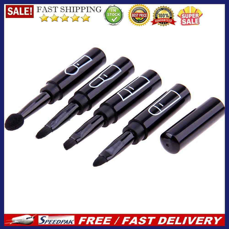 4 in 1 Portable Retractable Makeup Brush Lipbrush Eyeliner Brush for Travel