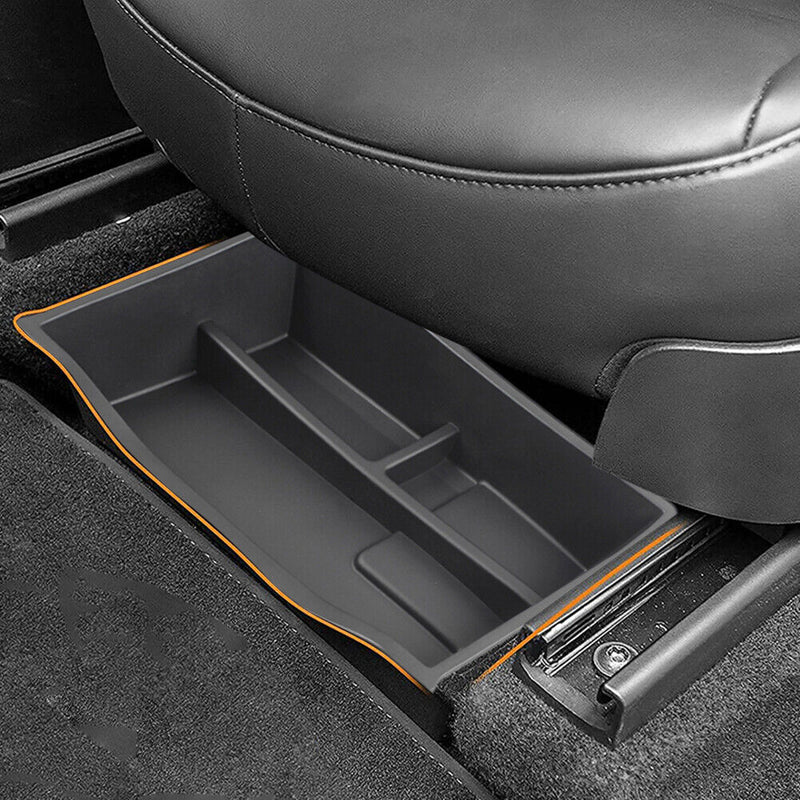 #A Car Under Seat Storage Case Auto Interior Back Seat Organizers for Tesla Mode