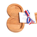 Wooden Serving Tray Special Shaped Ornament Appetizer Snack Dish Plate (S)