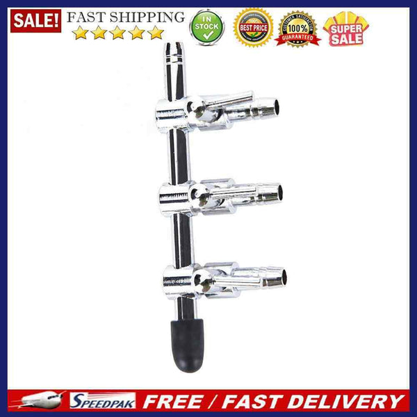 Air Flow Line Stainless Steel Control Valve Aquarium Pump Splitter(3-way)