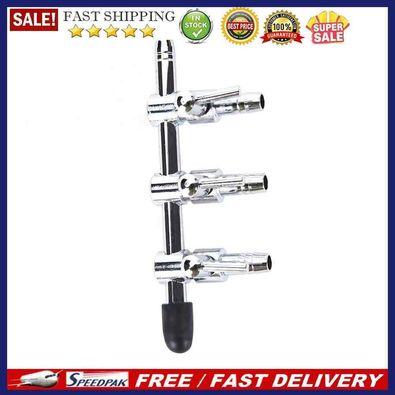 Air Flow Line Stainless Steel Control Valve Aquarium Pump Splitter(3-way)