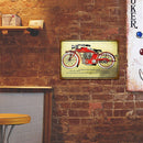 Motorcycle Sheet Metal Drawing Metal Painting Tin Wall Home Poster Bedroom Sign