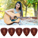 5x Guitar Picks Plectrum Wood Pattern 0.71mm Fingerpicks Musical Instrument