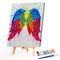 40x50cm Oil Paint By Numbers Rainbow Angel Wings Frameless Picture Home Decor