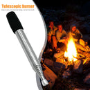 Blow Fire Tube Outdoor Camping Cooking Retractable Mouth Blowpipe (Black) Newly