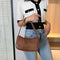 Retro Alligator Leather Handbag Women Casual Tote Shoulder Bag (Dark Brown)
