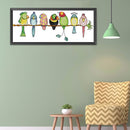 Full Cross Stitch 11CT Colorful Parrots Counted Embroidery DIY Needlework