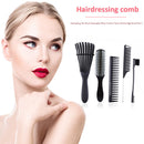 5pcs Scalp Massage Hairbrush Paddle Comb Wide Tooth Comb Set for Hair Detangling