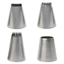 4X Square Round Large Icing Nozzle Pastry Tips Baking DIY 2021 Tool Kitchen D3G4