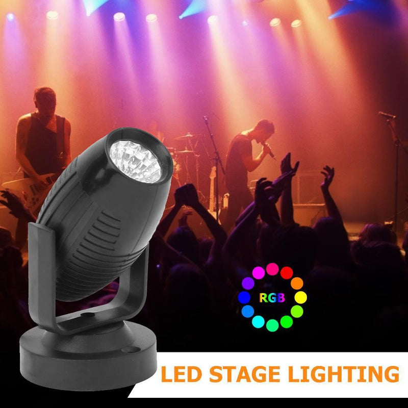 LED Stage Spotlight 85-265V 360 Degree KTV Bar Party Spot Beam Lamp (RGB)