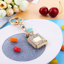 Dreamitpossible Rhinestone Crystal Perfume Bottle Key Ring Keychain Bag Pendant