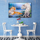 5D DIY Diamond Painting Tigers Full Round Drill Mosaic Art Picture Home Decor