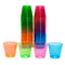 10pcs Disposable 30ml Glasses Cups Plastic Cup Neon Pa Bar Colourful CLLL Y4L8