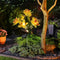 2x LED Solar Garden Orchid Light Waterproof Landscape Fence Decor (Yellow) Newly