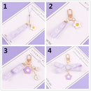 Flower Keyrings Sunflower Keychain Keychain Bag Pendant Ribbon Keychains