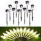 10pcs LED Solar Light Mini Steel Tube Lawn Stake Lamp Garden Decor (Warm) Newly
