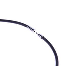 3mm Black Rubber Cord Choker Necklace Fashion Women Men Jewelry (18 inch)