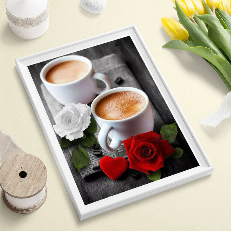 Painting By Numbers DIY Coffee Hand Painted Canvas Oil Art Picture Ornaments Kit