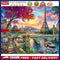 Riverside Tower Oil Paint By Numbers Kits DIY Wall Art Picture Craft Home D