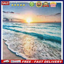 11CT Beach Counted Embroidery DIY Full Cross Stitch Cotton Thread Wall Art